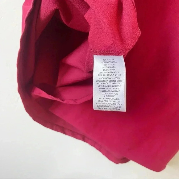 Eileen Fisher Sleeveless Stretch Midi Dress in Red Size Small - Picture 5 of 6